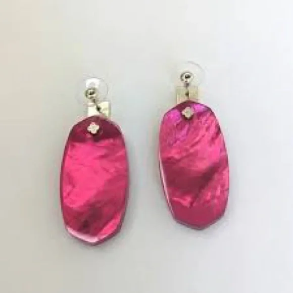 Kendra Scott Aragon Drop Earrings in Berry Illusion/ Gold - Picture 5 of 5
